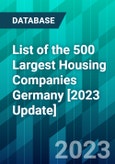 List of the 500 Largest Housing Companies Germany [2023 Update]- Product Image